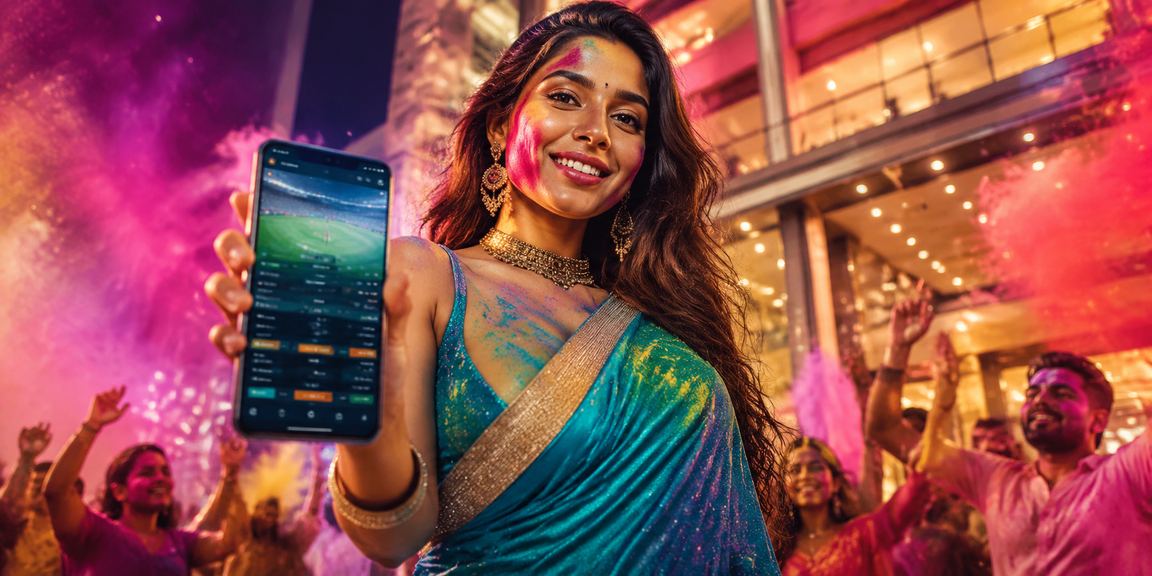 Indian sports betting concept with currency notes and cricket elements