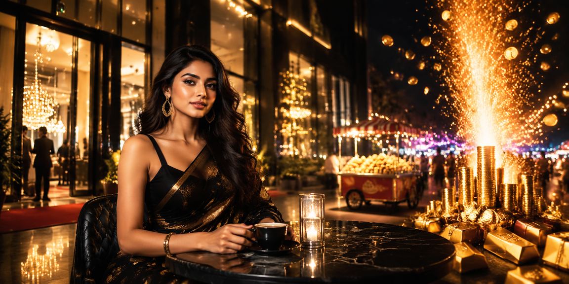 Night market scene representing festive vibes for VIP players