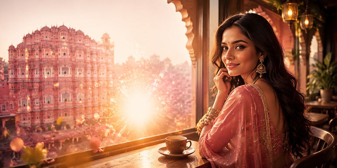 Excited player enjoying online slots on mobile in Jaipur during festival